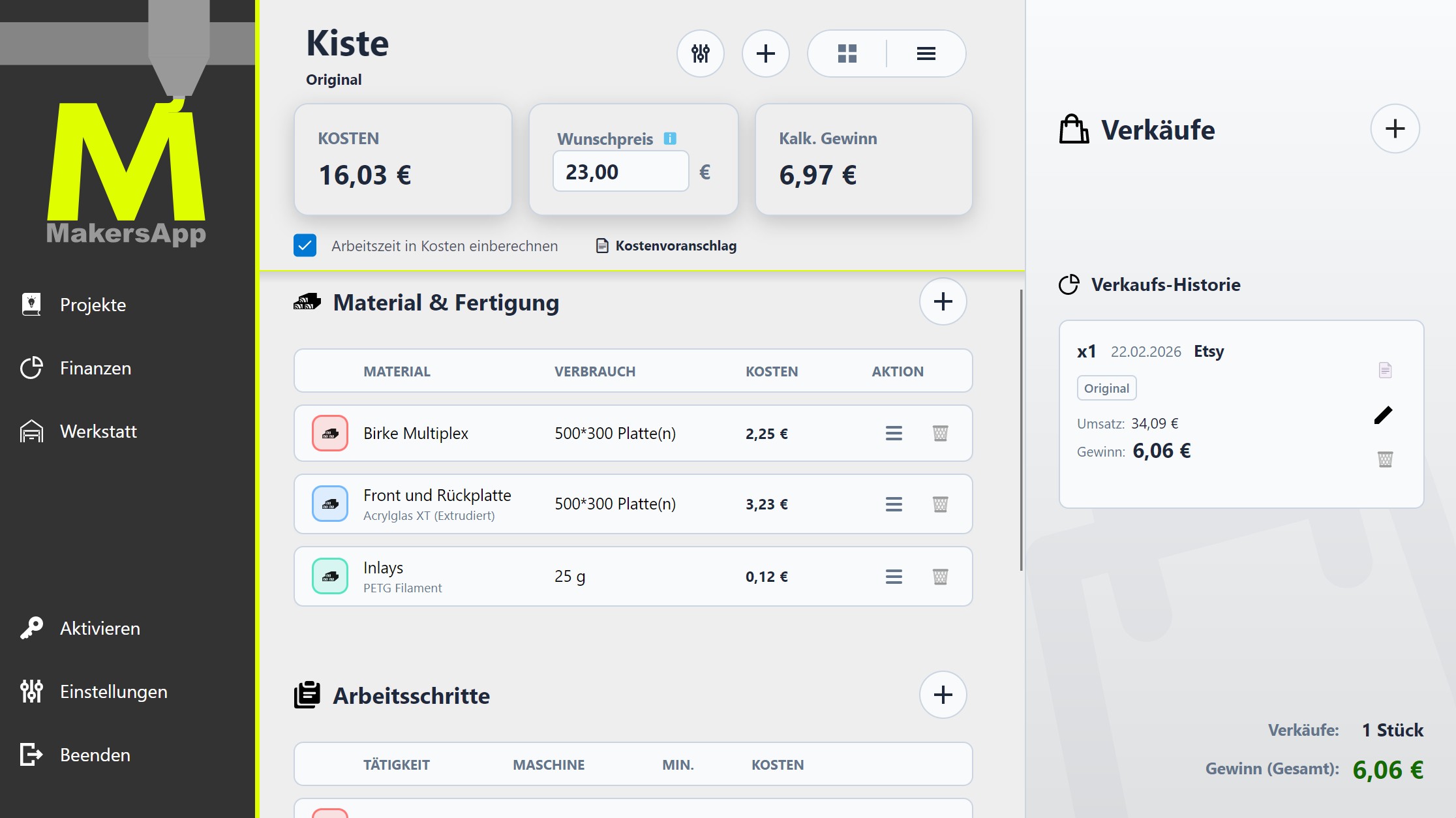 MakersApp Interface